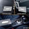 imageEconour Sun Visor Organizer with Tissue Holder for CarTrucksCan Hold Your Tissues Masks Pen Phone SunglassesCardsPocketbook and Travel DocumentsMultiPocket Zipper car AccessorySilver