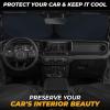 imageXLarge Truck Windshield Sun Shade 69quot x 35quot  240T Thickened Windshield Sun Shade for UV ampamp 99 Heat Blocker  Keeps Your Vehicle Cool and Truck Interior Cooling Accessory for Summer ProtectionXSmall