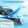 imageXLarge Truck Windshield Sun Shade 69quot x 35quot  240T Thickened Windshield Sun Shade for UV ampamp 99 Heat Blocker  Keeps Your Vehicle Cool and Truck Interior Cooling Accessory for Summer ProtectionSmall