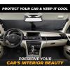 imageXLarge Truck Windshield Sun Shade 69quot x 35quot  240T Thickened Windshield Sun Shade for UV ampamp 99 Heat Blocker  Keeps Your Vehicle Cool and Truck Interior Cooling Accessory for Summer ProtectionMedium Plus
