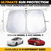 imageXLarge Truck Windshield Sun Shade 69quot x 35quot  240T Thickened Windshield Sun Shade for UV ampamp 99 Heat Blocker  Keeps Your Vehicle Cool and Truck Interior Cooling Accessory for Summer ProtectionXXLarge