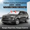 imagefor Rivian R1S 20222024 2025 Windshield Sunshade Compatible for EcoNour 240T Polyester Material Cars Sun Visor Reflector Blocks UV Rays  Foldable Sunshade Interior Protection Rivian AccessoriesFord Explorer 20112019