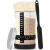 imageEcoNour 1000 ml Sourdough Starter Kit  34oz Glass Sourdough Starter Jar with Thermometer Spatula Cloth Cover  DateMarked Feeding BandIdeal for Beginners  Bread Fermentation ampamp Baking Essential