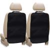 imageEcoNour 2 Pack Back Seat Protector for Kids Feet  Premium Waterproof Kick Mats with 2 Pocket Organizer  Backseat Cover for Vehicles to Protect from Dirt Mud ampamp Scratches  Travel AccessoriesBlack 27 Inch