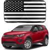 imageEcoNour 240T Windshield Sun Shade Patriotic Design  American Flag ampamp Bald Eagle  UV ampamp Heat Protection for Cars Interior Cool Trucks SUVs  Foldable Reflective Sun Visor 64quot x 32quotBlack