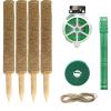 imageEcoNour 265quot 2 Pack 16quot Stackable Moss Pole for Monstera Plant Support  Moss Pole Sticks for Indoor Plants  Bamboo Plant StakesClimbingPottedPothos Philodendron ampamp Creepers with Tie Accessory475