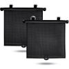 imageEcoNour Car Window Shades for Baby 2 Pack  Upgraded  Shades for Side Window  Comes with Enhanced Suction Cups ampamp Large Clips for Durability  Baby Car Accessories 15quot x 17quotBlack