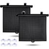 imageEcoNour Car Window Shades for Baby 2 Pack  Upgraded  Shades for Side Window  Comes with Enhanced Suction Cups ampamp Large Clips for Durability  Baby Car Accessories 18quot x 20quotBlack