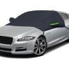 imageEcoNour Car Windshield Cover for Ice and Snow Windshield Snow Cover with Side Mirrors Cover for Snow Ice UV Fits Most Cars Trucks Vans SUVs Black