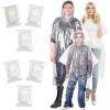 imageEcoNour Clear Rain Ponchos Family Pack  Emergency Clear Ponchos with Hood for Kids ampamp Adults  Perfect for Disney WorldTransparent 3 Kids 3 Adults