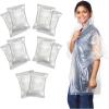 imageEcoNour Disposable Family Pack Rain Poncho  Adult  Transparent ampamp Emergency Rain Ponchos  Lightweight Hooded RaincoatTransparent Pack of 10
