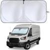 imageEcoNour Mirror Cut Foldable Windshield Sun Shade for Car  240T UV ampamp Heat Reflective Sunshade with Storage Pouch  Keeps Interior Cool  Fits Most Sedans SUVs ampamp Trucks  Medium 64quot x 32quotXXXLarge