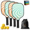 imageEcoNour Pickleball Paddles Set of 24  USAPA Approved Fiberglass Surface Pickleball Set with 4 Pickleballs  2 Cooling Towels and Pickleball Racket Storage BagDual Tone 4 Pack