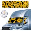 imageEcoNour Semi Truck Patriotic Flag Printed Sun Shade for Windshield and Side Windows  240T Windshield Sunshade to Block UVSun Heat Rays  Best for Semi Commercial ampamp Big Rig TruckYellow