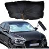 imageEcoNour Umbrella Sunshade for Car  Upgraded Bendable Silicone Shaft for ScratchLess Dashboard  Designed with Auto Retraction Spring for Easy Folding OneTouch Button Closure for Easy RemovalXLarge
