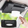 imageEconour Sun Visor Organizer with Tissue Holder for CarTrucksCan Hold Your Tissues Masks Pen Phone SunglassesCardsPocketbook and Travel DocumentsMultiPocket Zipper car AccessoryOrganizer With Tissue Holder