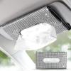 imageEconour Sun Visor Organizer with Tissue Holder for CarTrucksCan Hold Your Tissues Masks Pen Phone SunglassesCardsPocketbook and Travel DocumentsMultiPocket Zipper car AccessorySilver