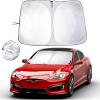 imagefor Rivian R1S 20222024 2025 Windshield Sunshade Compatible for EcoNour 240T Polyester Material Cars Sun Visor Reflector Blocks UV Rays  Foldable Sunshade Interior Protection Rivian AccessoriesTesla Model S