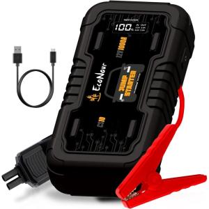 imageEcoNour 1000A Jump Starter with 10000mAh Battery  Safety Features with LED Light  Portable for Cars Trucks SUVs Vans ampamp Diesel Engines  Fast Charging Emergency Power Bank for Devices ampamp VehiclesCS 10 1000 Amps
