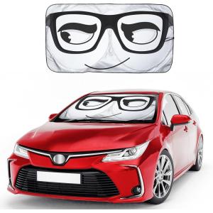 imageEcoNour 240T Windshield Sun Shade Patriotic Design  American Flag ampamp Bald Eagle  UV ampamp Heat Protection for Cars Interior Cool Trucks SUVs  Foldable Reflective Sun Visor 64quot x 32quotSpectacle eye
