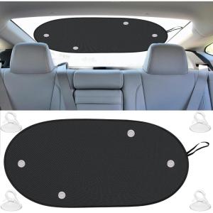 imageEcoNour Back Window Sun Shade for Car  Baby Car Shades Rear Window Sunshade with 99 Sun Protection from UV and Heat  Complete Coverage for Rear Window Sun Visor  Fits All Cars  Small 30quotx15quotMedium