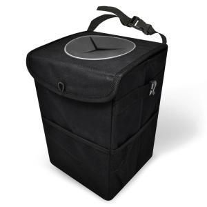 imageEcoNour Car Trash Can with Lid 15 Gallons Hanging Garbage Can Water Proof Trash Bag for Car SUV Truck Car Trash Bin Black Car Trash Accessories with Multipurpose StorageLarge