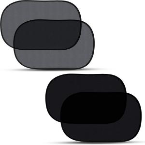 imageEcoNour Car Window Shade for Baby 4 Pack  Cling Sun Shade for SUV Van RV Bus ampamp Pickup Truck  Sun Protection for Car Side Window  Sun Blocker Shade for Baby  XLarge 25quot x 16quot