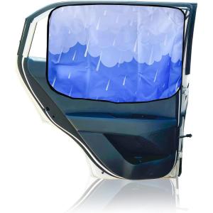 imageEcoNour Magnetic Side Window Sunshade 4 Pack  Car Window Shades for Baby Blocks Direct Sunlight Keeps Car Cool  BlueBlue Rear Window