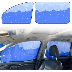 imageEcoNour Magnetic Side Window Sunshade 4 Pack  Car Window Shades for Baby Blocks Direct Sunlight Keeps Car Cool  Blueblue