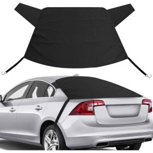 imageEcoNour Rear Windshield Cover for Ice and Snow  Car Back Window Snow ampamp Frost Cover  Complete Protection from Snow and Other Winter Debris  Winter Car Accessories for Sedan SUV ampamp Van  MediumRear Snow Cover
