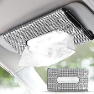 imageEconour Sun Visor Organizer with Tissue Holder for CarTrucksCan Hold Your Tissues Masks Pen Phone SunglassesCardsPocketbook and Travel DocumentsMultiPocket Zipper car AccessorySilver