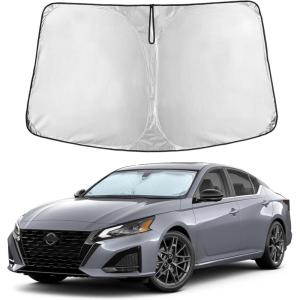 imagefor Rivian R1S 20222024 2025 Windshield Sunshade Compatible for EcoNour 240T Polyester Material Cars Sun Visor Reflector Blocks UV Rays  Foldable Sunshade Interior Protection Rivian AccessoriesNissan Altima 20192025