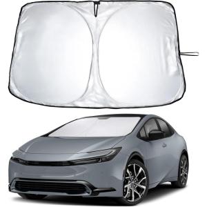 imagefor Rivian R1S 20222024 2025 Windshield Sunshade Compatible for EcoNour 240T Polyester Material Cars Sun Visor Reflector Blocks UV Rays  Foldable Sunshade Interior Protection Rivian AccessoriesToyota Prius 20232025