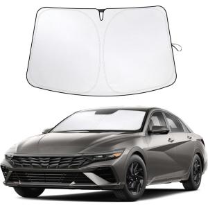 imagefor Rivian R1S 20222024 2025 Windshield Sunshade Compatible for EcoNour 240T Polyester Material Cars Sun Visor Reflector Blocks UV Rays  Foldable Sunshade Interior Protection Rivian AccessoriesHyundai Elantra20222025