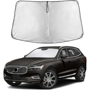 imagefor Rivian R1S 20222024 2025 Windshield Sunshade Compatible for EcoNour 240T Polyester Material Cars Sun Visor Reflector Blocks UV Rays  Foldable Sunshade Interior Protection Rivian AccessoriesVolvo XC60 20182025