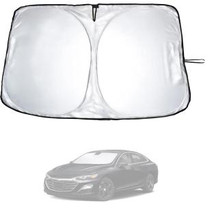 imagefor Rivian R1S 20222024 2025 Windshield Sunshade Compatible for EcoNour 240T Polyester Material Cars Sun Visor Reflector Blocks UV Rays  Foldable Sunshade Interior Protection Rivian AccessoriesChevy Malibu 20162025