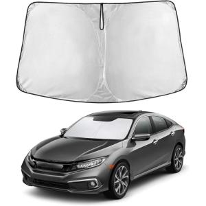 imagefor Honda CRV  2017 2018 2019 2020 2021 2022 EcoNour Car Windshield Compatible with Storage Pouch  Front Window Sun Protector for UV Rays ampamp Sun Heat  Car Interior Accessories Fit Honda CRV ModelsHonda Civic 20162021