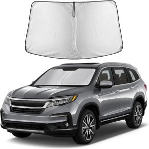 imagefor Honda CRV  2017 2018 2019 2020 2021 2022 EcoNour Car Windshield Compatible with Storage Pouch  Front Window Sun Protector for UV Rays ampamp Sun Heat  Car Interior Accessories Fit Honda CRV ModelsHonda CRV 20172022
