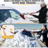 imageEcoNour 36quot Extendable Snow Brush and Ice Scraper  3in1 Telescopic Snow Removal Brush with 360 Rotating Head for Car Windshield  Ice Scraper for SUV Truck and Car  Winter Car Accessories