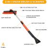 imageEcoNour 36quot Extendable Snow Brush and Ice Scraper  3in1 Telescopic Snow Removal Brush with 360 Rotating Head for Car Windshield  Ice Scraper for SUV Truck and Car  Winter Car Accessories