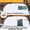 imageEcoNour 36quot Extendable Snow Brush and Ice Scraper  3in1 Telescopic Snow Removal Brush with 360 Rotating Head for Car Windshield  Ice Scraper for SUV Truck and Car  Winter Car Accessories