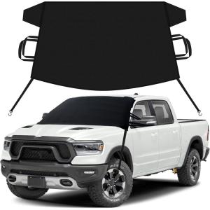 imageEcoNour Windshield Snow Cover for Chevy Silverado 15003500  HeavyDuty 600D Oxford Winter Windshield Cover for Ice and Snow  Waterproof HeatResistant SagProof ProtectionSnowcover for Ram Truck
