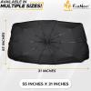 imageEcoNour Car Windshield Sunshade  Foldable Reflector Umbrella Sunshade Blocks UV Rays Sun Visor Protector to Keep Your Vehicle Cool and Damage Free Large 55 inches x 31 inchesLarge