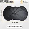 imageEcoNour Car Windshield Sunshade  Foldable Reflector Umbrella Sunshade Blocks UV Rays Sun Visor Protector to Keep Your Vehicle Cool and Damage Free Large 55 inches x 31 inchesXLarge