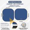 imageEconour Windshield Sun Shade 2Piece300 Thickened Automotive Sunshade for Incredible UV ampamp Sun ProtectionFoldable Car Sun ShadeProctect Car Interior AccessoriesFits for SUV Sedan28  31 inchesBlue