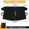 imageEcoNour Jeep Windshield Snow Cover  Durable 600D Oxford Fabric Winter Car  Windshield Ice Cover for Jeep Wrangler Bronco Gladiators  XSmallfor CarSUV