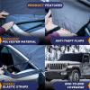 imageEcoNour Jeep Windshield Snow Cover  Durable 600D Oxford Fabric Winter Car  Windshield Ice Cover for Jeep Wrangler Bronco Gladiators  XSmallfor Jeep Wrangler