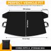 imageEcoNour Jeep Windshield Snow Cover  Durable 600D Oxford Fabric Winter Car  Windshield Ice Cover for Jeep Wrangler Bronco Gladiators  XSmallfor Truck