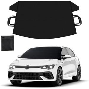 imageEcoNour Jeep Windshield Snow Cover  Durable 600D Oxford Fabric Winter Car  Windshield Ice Cover for Jeep Wrangler Bronco Gladiators  XSmallfor Small SedanSUV