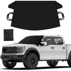 imageEcoNour Jeep Windshield Snow Cover  Durable 600D Oxford Fabric Winter Car  Windshield Ice Cover for Jeep Wrangler Bronco Gladiators  XSmallfor Truck
